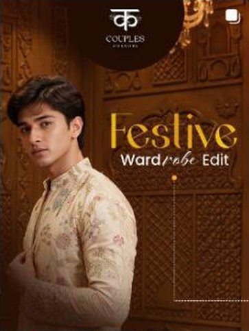 Pastel floral festive kurta